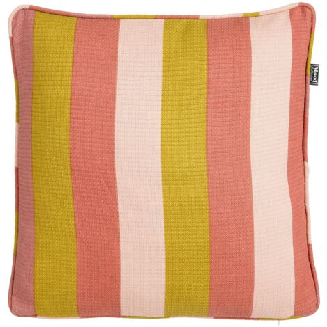 Coussin de canapé, bandes multicolores