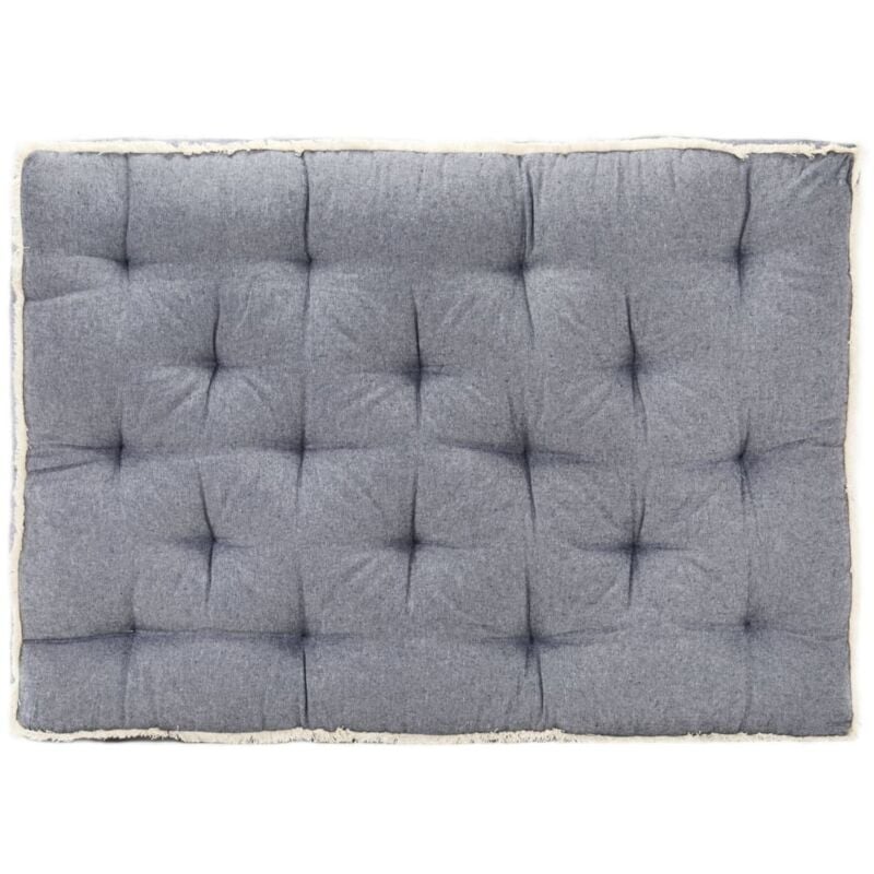 Vidaxl - Coussin de canapé palette Bleu 120x80x10 cm