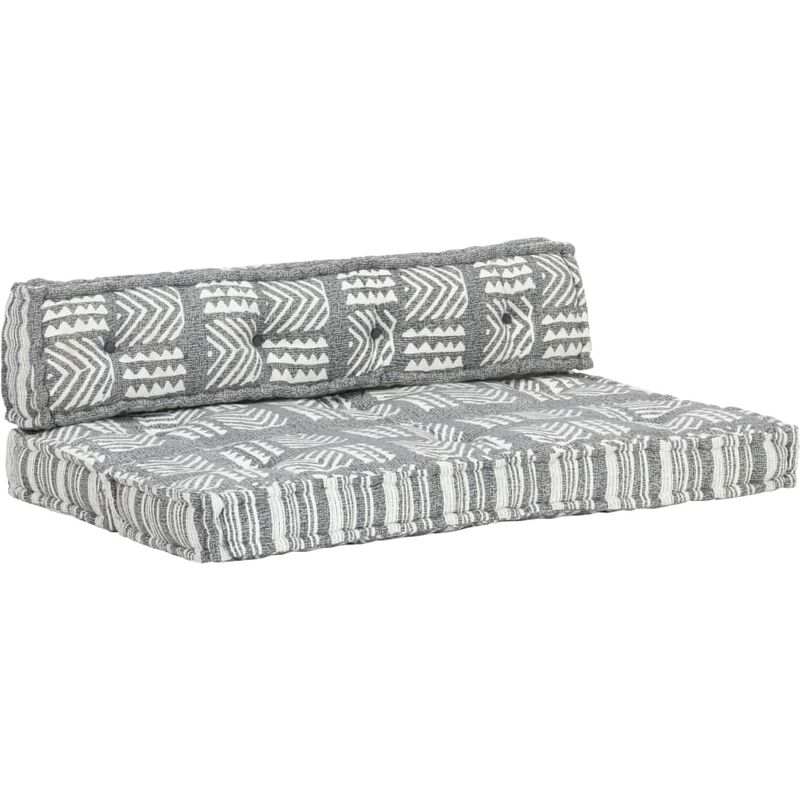 Ilovemono - Coussin de canapé palette Gris Tissu Patchwork