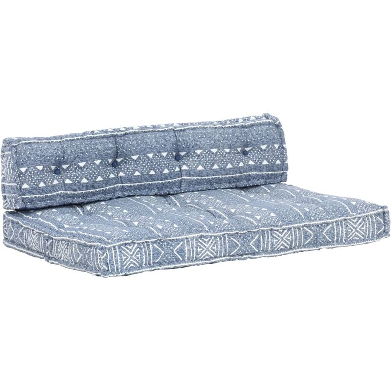 Coussin de canapé palette Indigo Tissu Patchwork