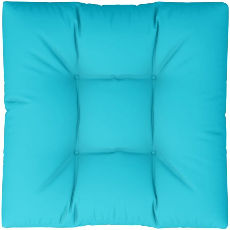 Jinlefu - Coussin de palette turquoise 70x70x12 cm tissu vidaXL