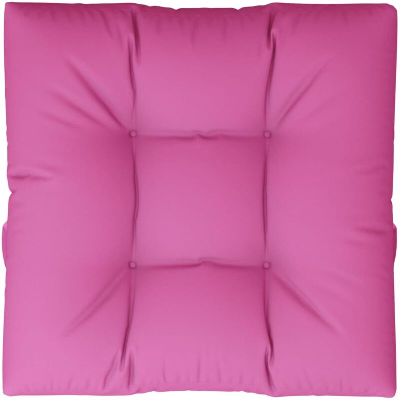 Jinlefu - Coussin de palette rose 70x70x12 cm tissu vidaXL