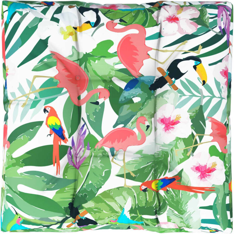 Coussin de palette multicolore 70x70x12 cm tissu vidaXL