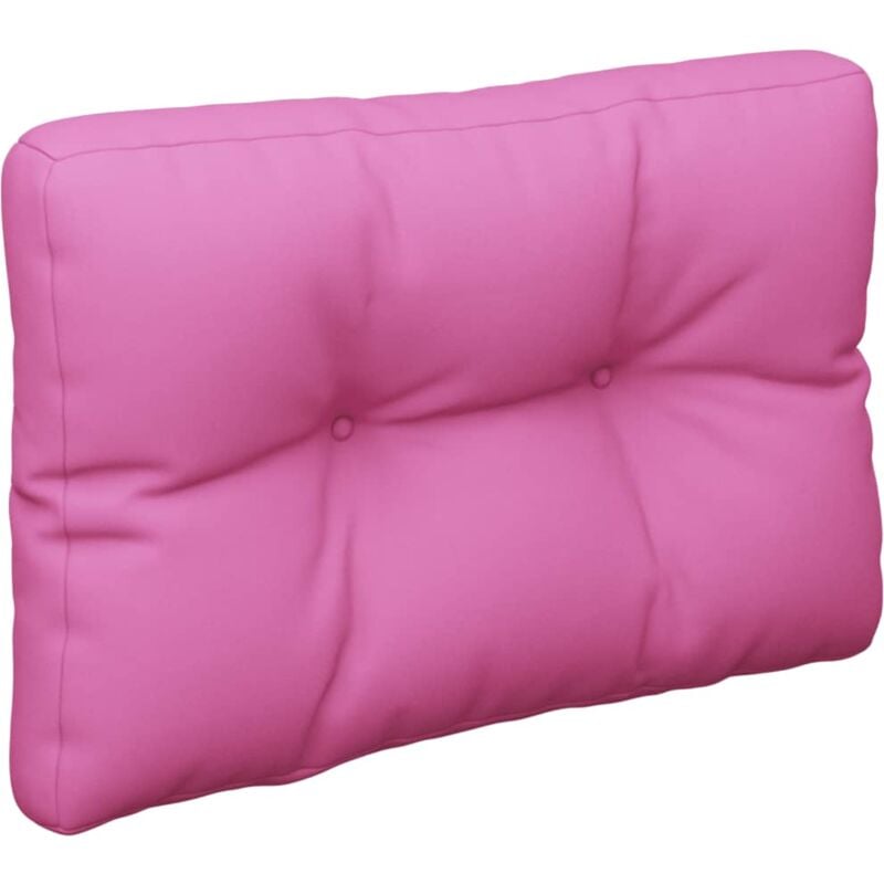 Jinlefu - Coussin de palette rose 60x40x12 cm tissu vidaXL