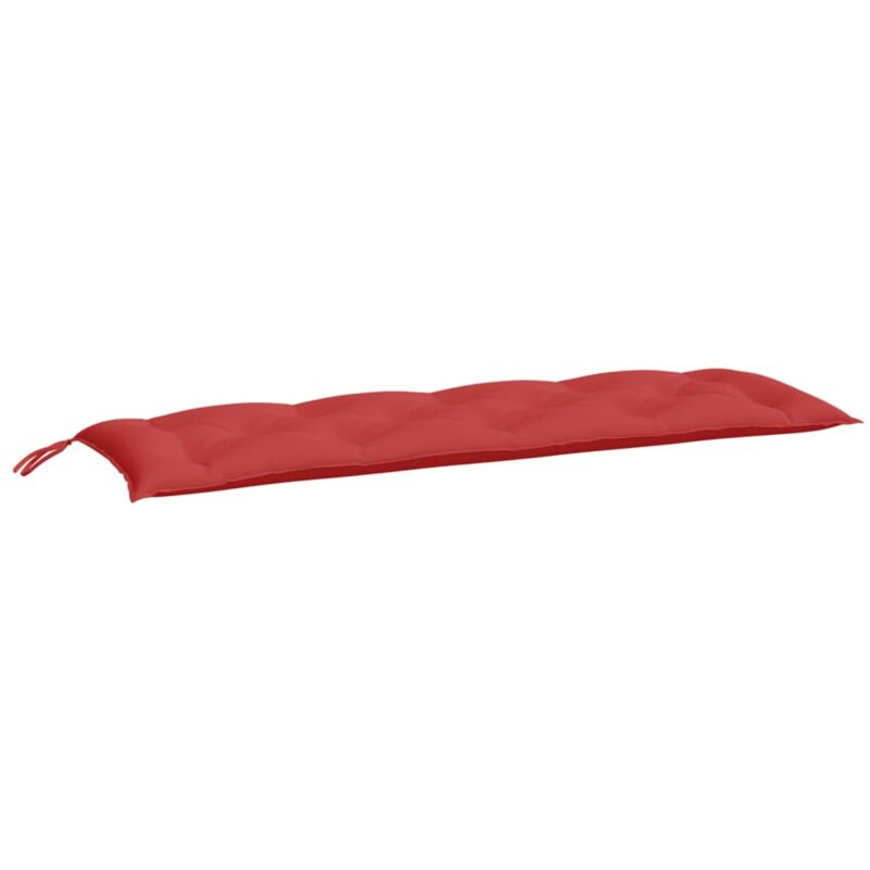 Coussin de banc de jardin Coussin pour mobilier de jardin / Rouge 150x50x7 cm Tissu