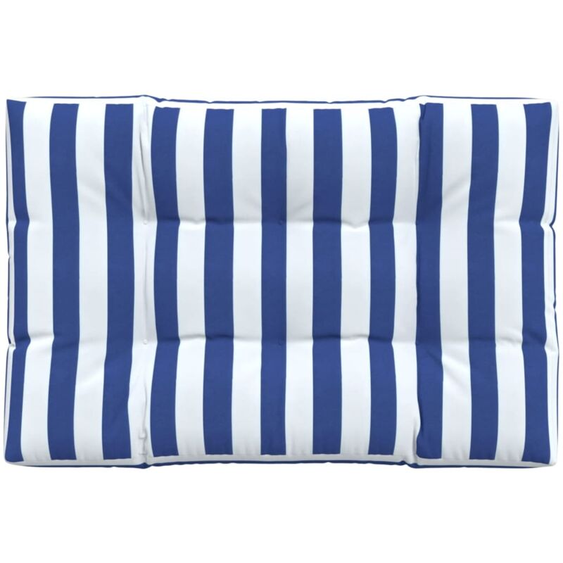 Jinlefu - Coussin de palette rayures bleues et blanches 120x80x12cm tissu