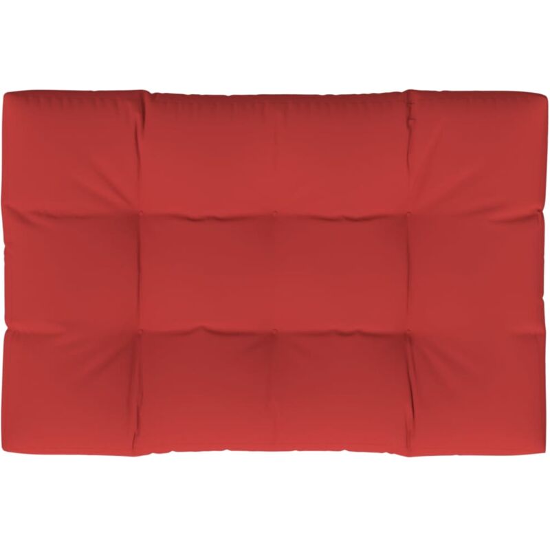 Jinlefu - vidaXL Coussin de palette rouge 120x80x12 cm tissu