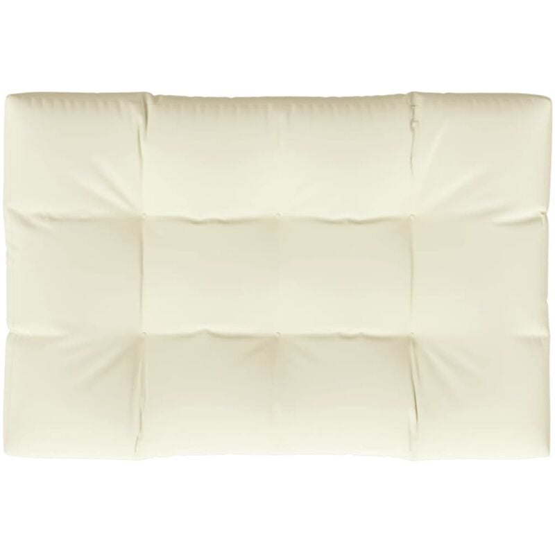 Jinlefu - Coussin de palette crème 120x80x12 cm tissu vidaXL
