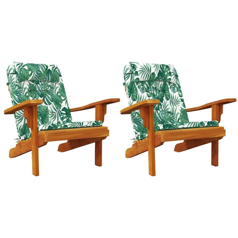 Coussin de chaise 2 pcs，Coussins d'extérieur Vert 58 x 77 x 4.5 cm Tissu Oxford CFW723196