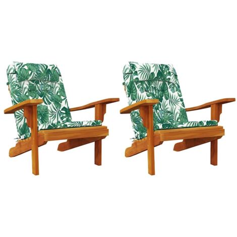 Coussin de chaise 2 pcs,Coussins d'extérieur Vert 58 x 77 x 4.5 cm Tissu Oxford CFW723196