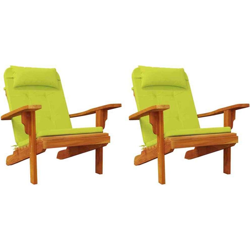 Coussin de chaise 2 pcs，Coussins d'extérieur Vert vif 58 x 77 x 4.5 cm Tissu Oxford CFW246532