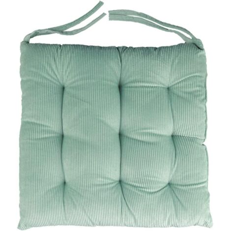 Coussin de chaise 45x45 - Coussin de chaise d'intérieur et d'extérieur, 1 pièce, amovible, en velours côtelé, pour chaise de jardin