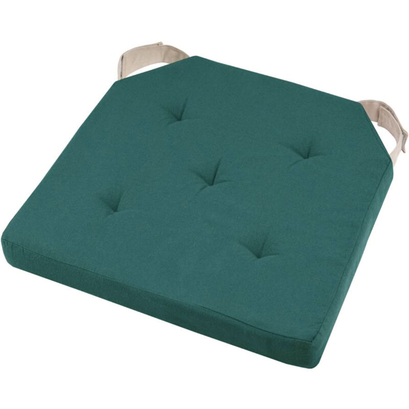 Stof - Coussin de chaise réversible cobalt et lin en coton 38 x 38 cm Stof - Coussin de chaise réversible cobalt et lin en coton 38 x 38 cm
