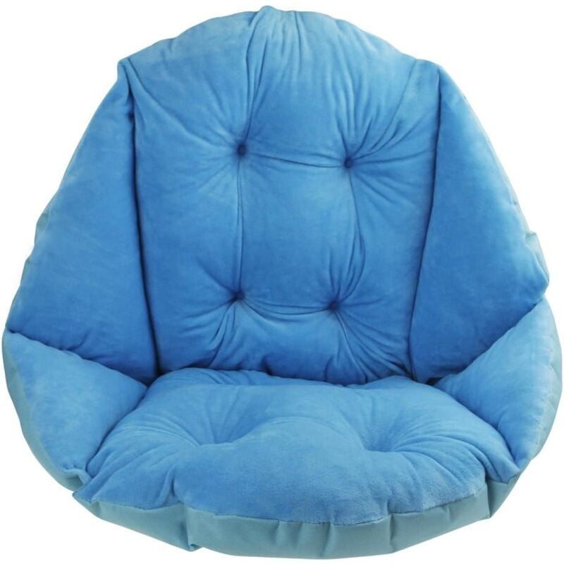 Umnuou - Coussin de Chaise avec Dossier siège Coquille Fauteuil Velours Douillet Elastique Impermeable pour Chaise en Rotin Paille Jardin 40x52 cm