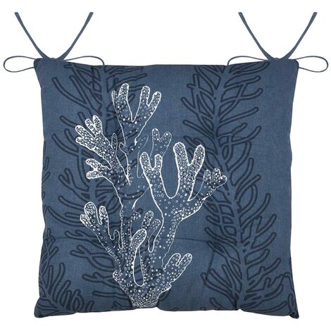 Coussin de chaise carnac bleu 38 cm