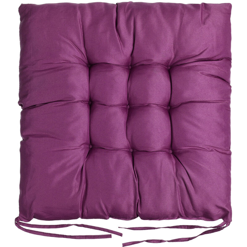insma - coussin de chaise carré doux coussin carré intérieur jardin extérieur cuisine bureau 40 x 40 x 2 cm (violet lot de 1)
