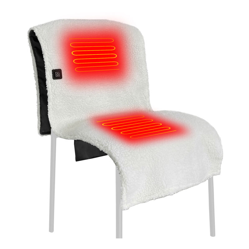 Coussin de chaise chauffant électrique Sherpa Tapis de chaise à température réglable pour chaise canapé canapé