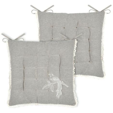 Coussin de chaise CLARINE 38x38 à volants