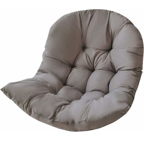 Coussin de Chaise, Coussin Fauteuil Rotin, Coussinets de Chaise Relax pour Balançoire Panier Suspendu, Coussin de Siège de Panier pour Intérieur, Extérieur, 80 x 120 cm, Gris