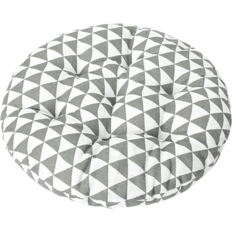 Coussin de chaise de bistrot rond de 15 pouces, coussin de siège décoratif d'intérieur et d'extérieur, coussin de chaise doux et épais pour terrasse de jardin de bureau à domicile