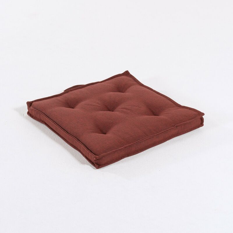 Coussin pour chaises de jardin standard Couleur Oléfine Rouge, Taille 42x42x5 cm, Ne perd pas de couleur,