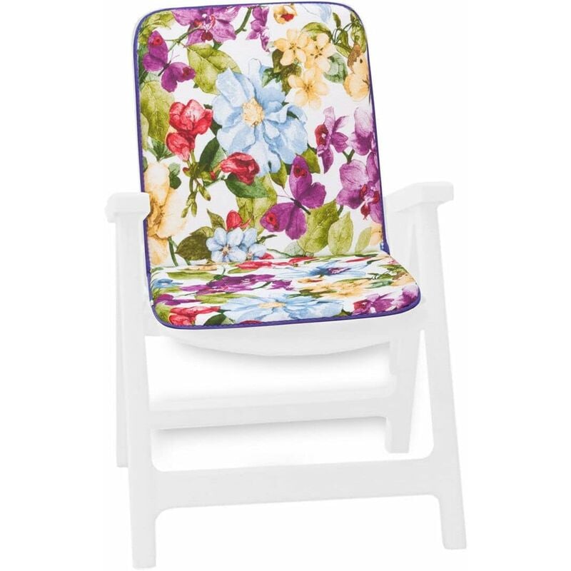 Coussin De Chaise De Jardin Housse De Chaise Pliant Dossier De Fauteuil Floral - Violet