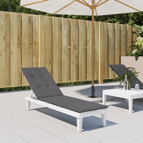 Coussin de chaise de terrasse anthracite (75+105)x50x3 cm