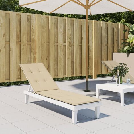 Coussin de chaise de terrasse beige (75+105)x50x3 cm