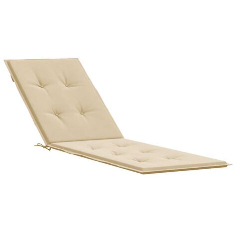 Coussin de chaise de terrasse beige (75+105)x50x4 cm