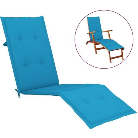 Coussin de chaise de terrasse Bleu (75+105)x50x4 cm FF314177FR