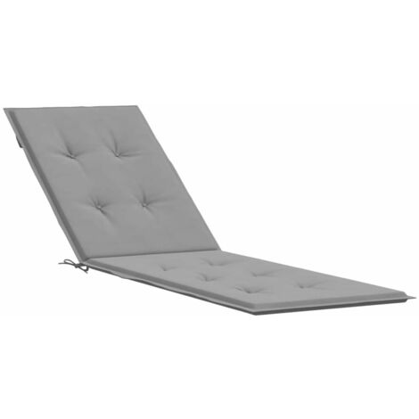 Coussin de chaise de terrasse gris (75+105)x50x3 cm