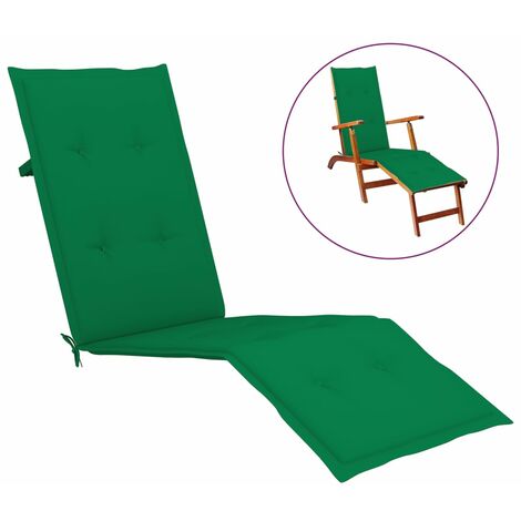 Coussin de chaise de terrasse Vert (75+105)x50x3 cm