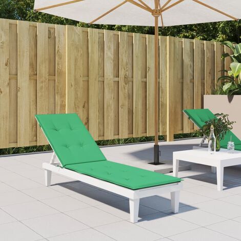 Coussin de chaise de terrasse vert (75+105)x50x3 cm