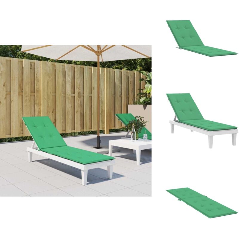 Coussin de chaise de terrasse vert (75+105)x50x4 cm - Coussin De Chaise - Coussin Exterieur - Coussin Terrasse - Coussin Jardin - Décoration