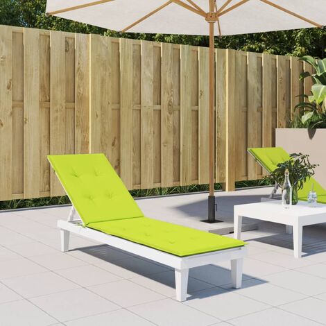 Coussin de chaise de terrasse vert vif (75+105)x50x3 cm