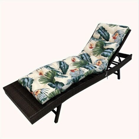Coussin de Chaise d’Extérieur à Motif Floral – Épais et Confortable pour Transat, Fauteuil et Sunbed