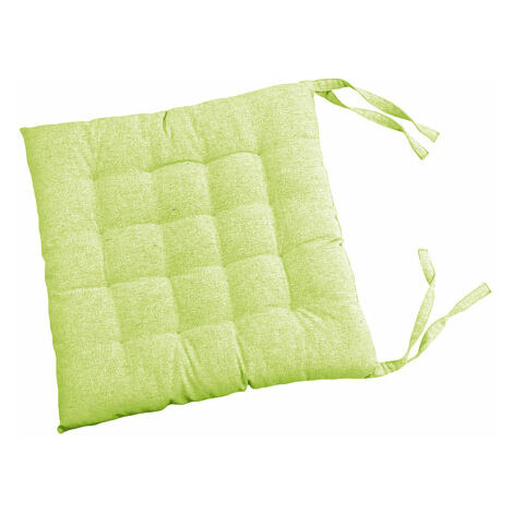 Galette de chaise imprimé feuilles vert kaki 40x40 RAYANIE