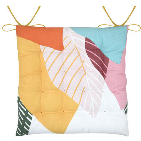 Coussin de chaise en coton coloré 38 cm