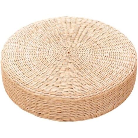 Coussin de chaise en paille 40x40x6 cm – Conception ergonomique pour confort – Housse lavable et respirante – Utilisation intérieure et extérieure