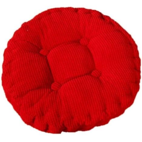 Coussin de chaise en velours côtelé rouge - 40x40 cm, épaisseur 8-10 cm