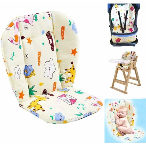 Coussin de chaise haute pour bébé, coussin de siège /de chaise haute pour bébé, joli coussin de chaise haute, aux motifs animaliers, doux double face, Starlight
