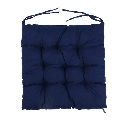 Coussin de Chaise Lavable - Housse de Siège Ergonomique pour Bureau et Restaurant (Bleu Marine)