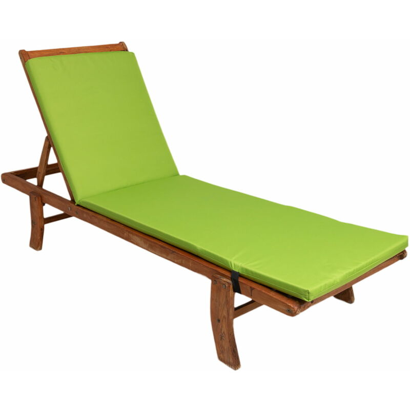 Setgarden - Coussin de chaise longue 190x60x4cm, lime, coussin pour chaise longue de jardin, chaise longue bois, coussin pour chaise longue relaxante