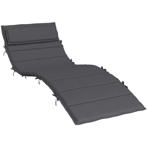 Coussin de chaise longue anthracite 180x60x4 cm tissu oxford