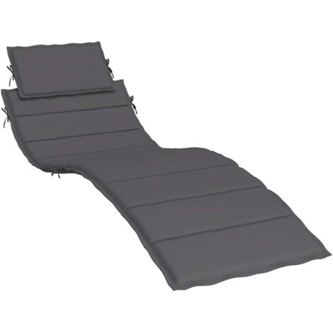 Coussin de chaise longue anthracite 186x58x4 cm tissu oxford