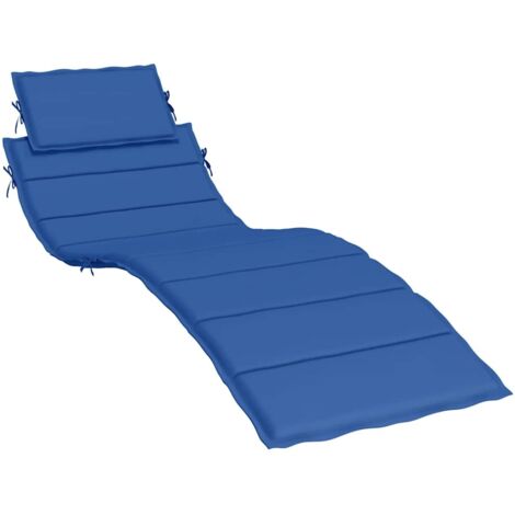 Coussin de chaise longue bleu royal 186x58x4 cm tissu oxford