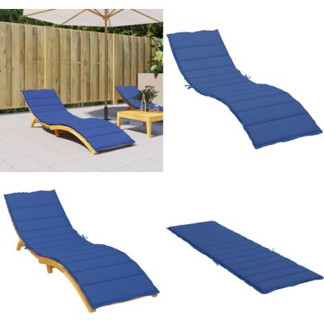 Coussin de chaise longue bleu royal 200x50x3 cm tissu oxford - Coussin De Chaise Longue - Coussin D'extérieur - Coussin Décoratif - Fauteuil Pliable - Textile D'ameublement - Home & Living