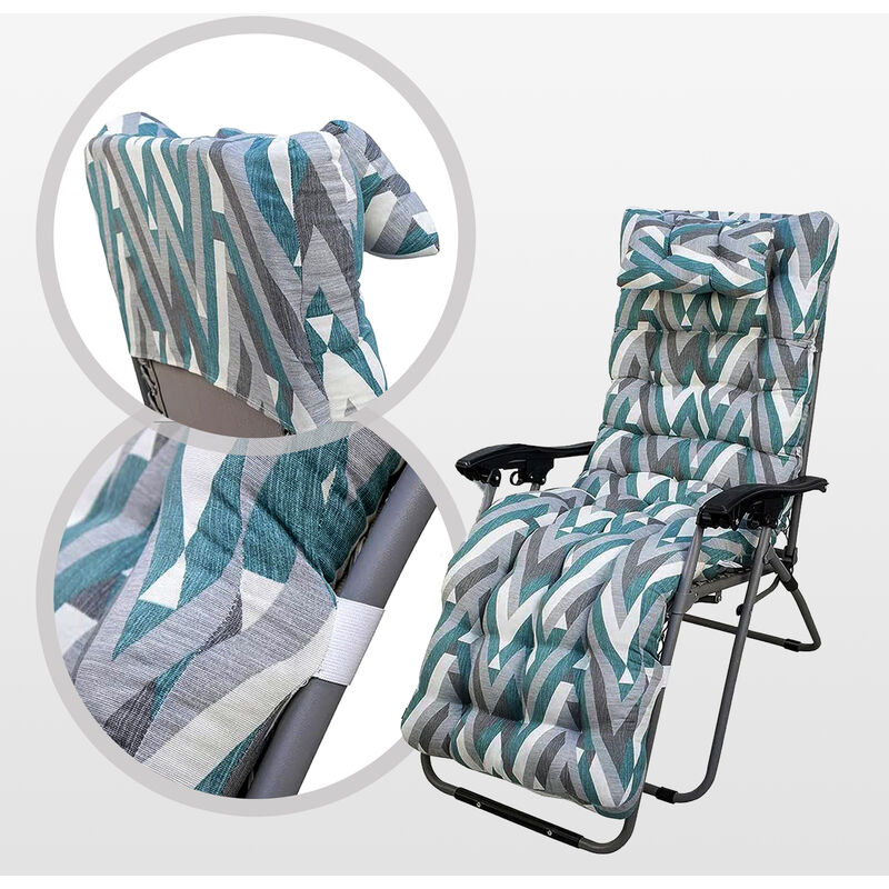Coussin de chaise longue -Coussin confortable, antidérapant et doux pour la chaise longue d'intérieur et d'extérieur. Taille : 180x50x10cm. Matelas