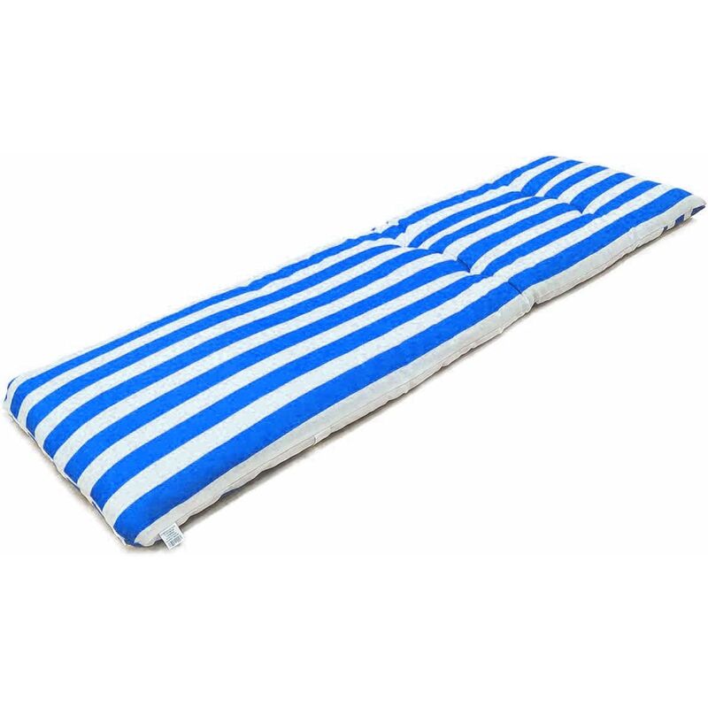 Coussin de chaise longue, coussin de chaise longue de jardin, dimensions 180 x 55 x 8 cm, pour l'extérieur-terrasse-jardin-vacances (bleu)