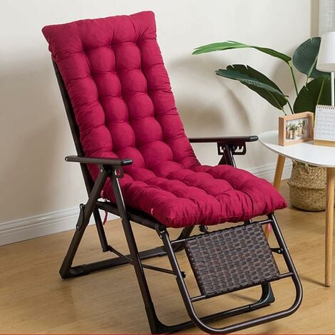 Coussin inclinable épais coussin de chaise à bascule coussin de chaise  longue de patio intérieur extérieur coussin de chaise à dossier haut coussin  de canapé coussin de chaise longue de remplacement-F 